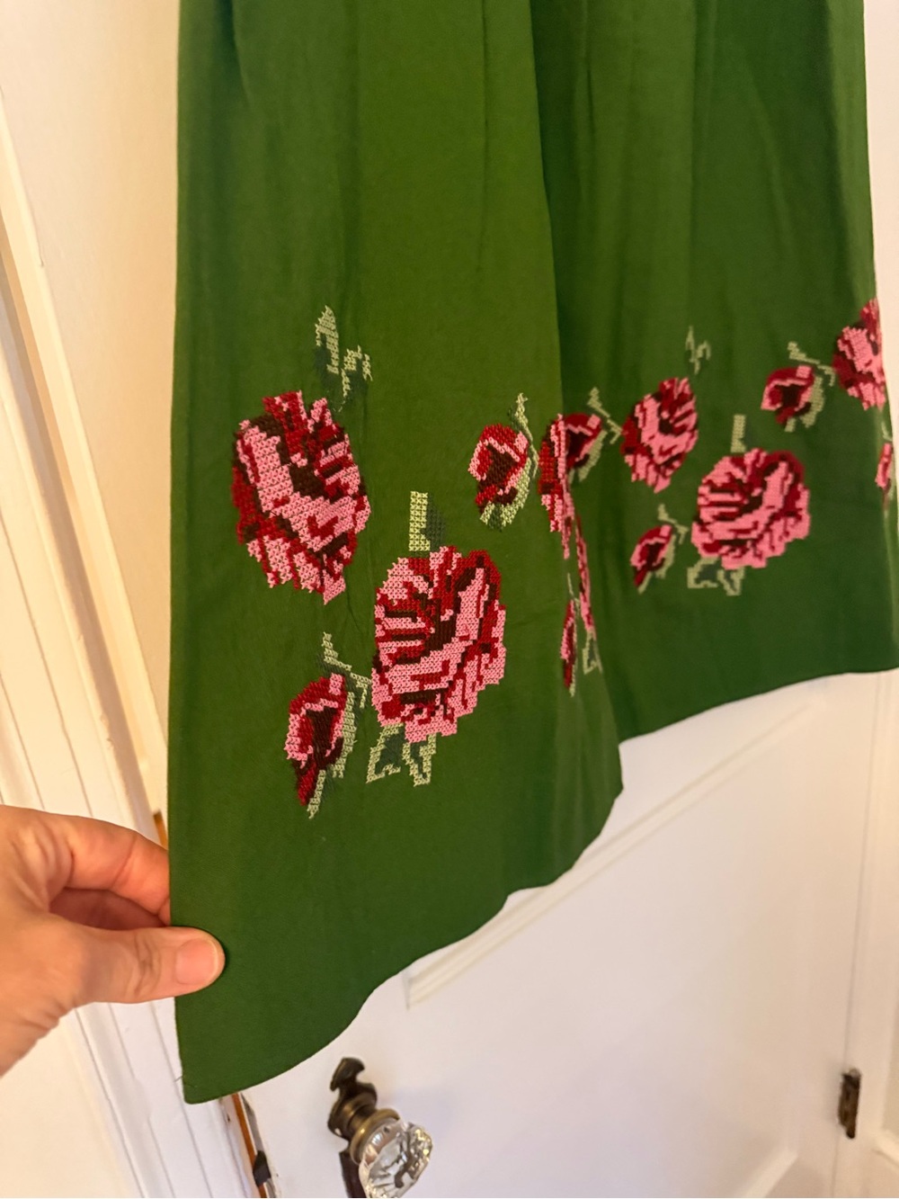 🌱NWT - Sezane x Bazizst Siloe midi skirt - Floral Embroidered - size 6 - Picture 3 of 12